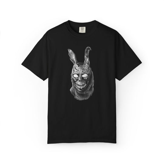 Mad World Donnie Darko Inspired Distorted Rabbit Skull T-Shirt | Dark Surreal Bunny Graphic