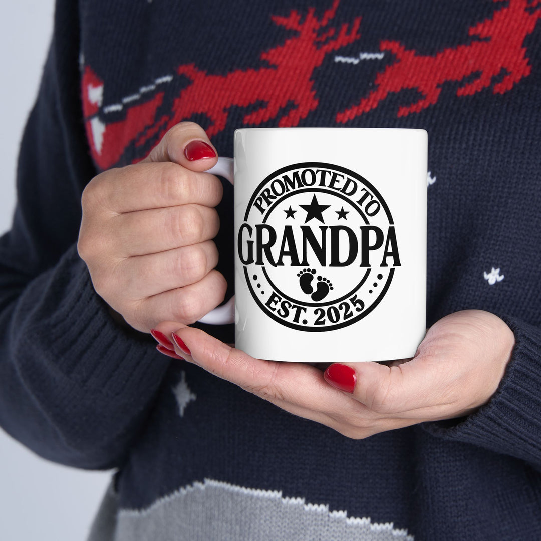 Grandparent Christmas Mug for Grandpa - White