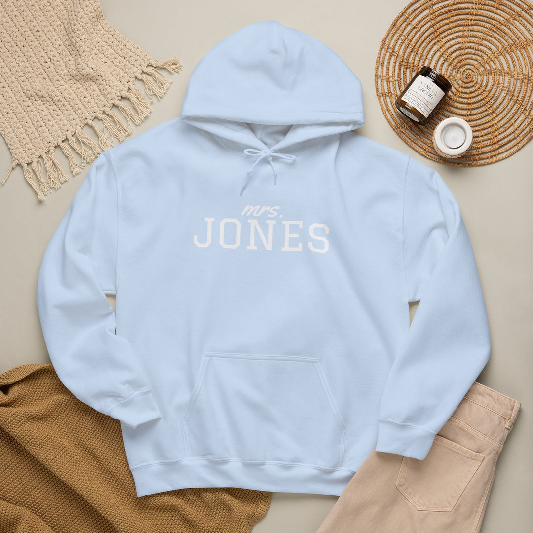 Wedding Hoodie | Personalized Name Script &amp; Text for Bride and Bridesmaids