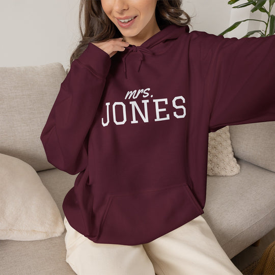 Wedding Hoodie | Personalized Name Script &amp; Text for Bride and Bridesmaids