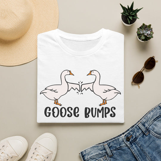 Goose Bumps Tee Shirt | Silly Goose Fist Bump Graphic T-Shirt