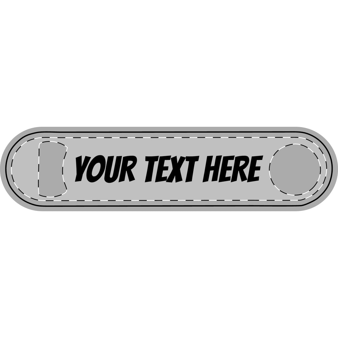 Custom Text Bar Bottle Opener | Personalized Metal Bottle Opener Text or Logo