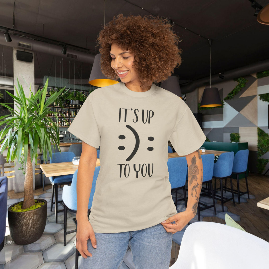 Trendy Smiley Face T-Shirt - "Happy or Sad? It&