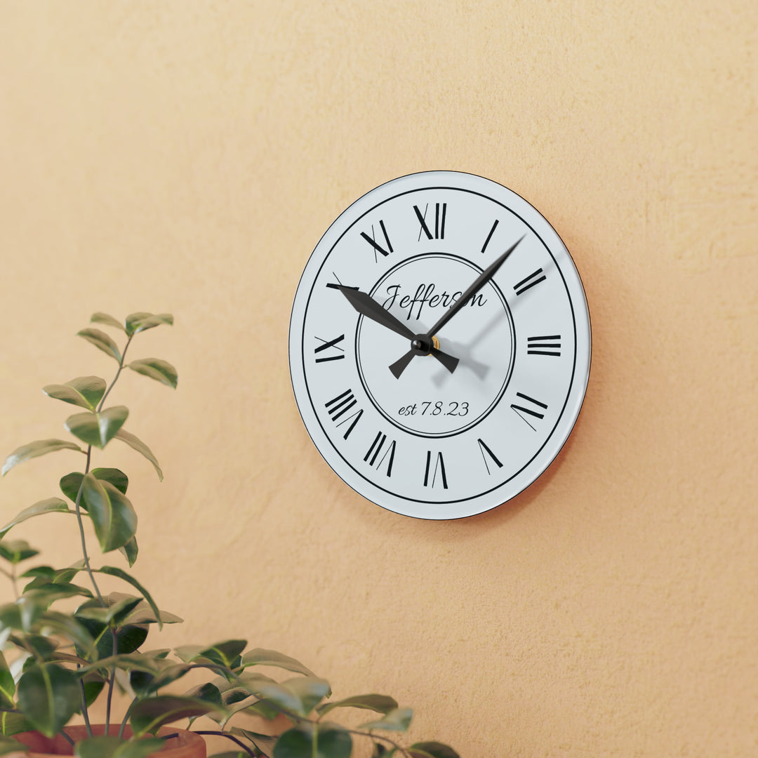 Custom Wall Clock - Personalized Wall Clock - White