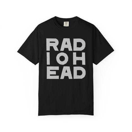 RADIOHEAD T-Shirt with Bold Stacked Letters Minimalist