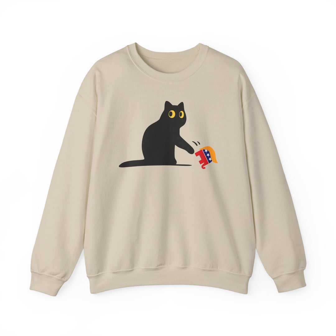 Black Cat vs. MAGA GOP Elephant Sweatshirt