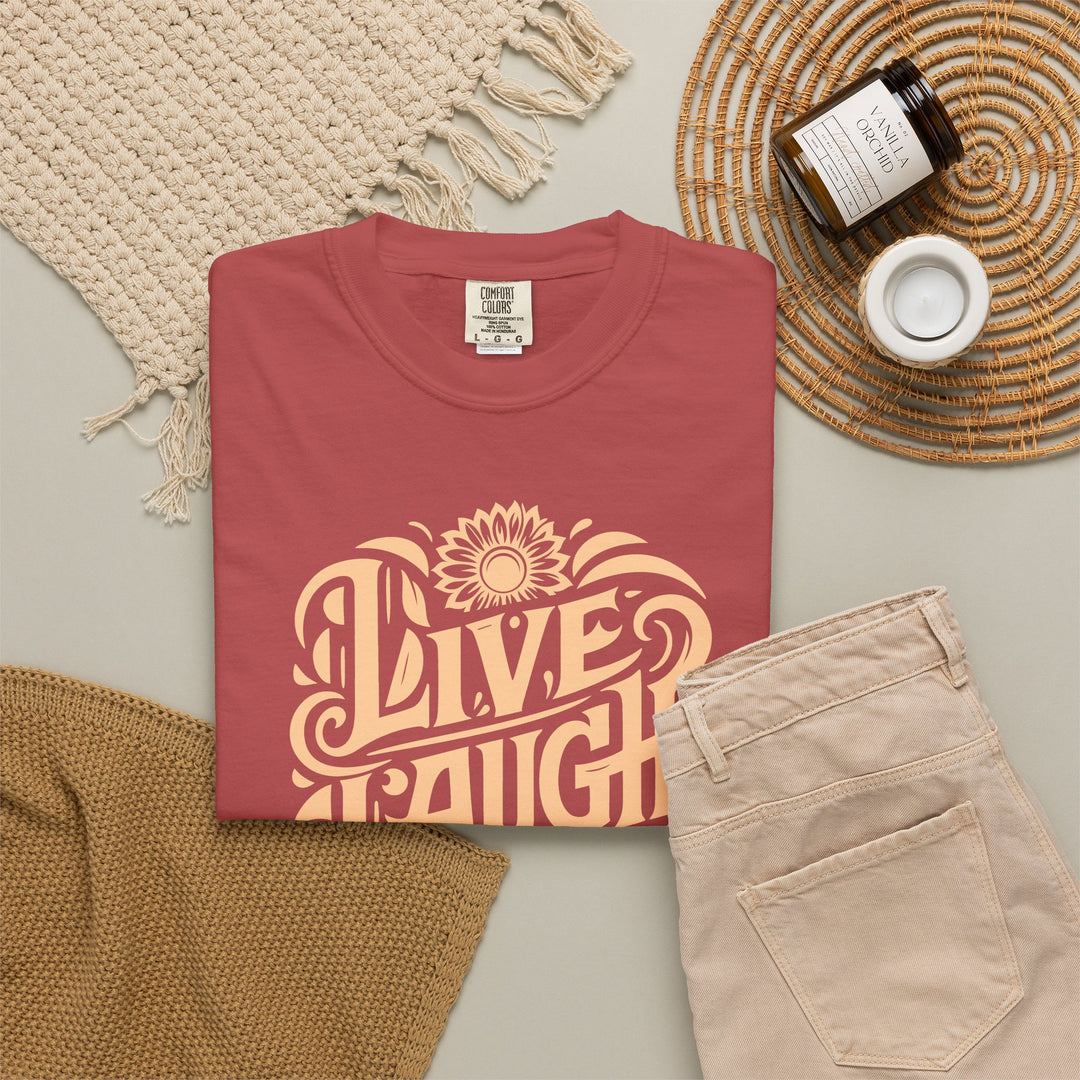 Live Laugh Love T-Shirt | Floral Sunflower Fall Graphic Comfort Colors® Tee