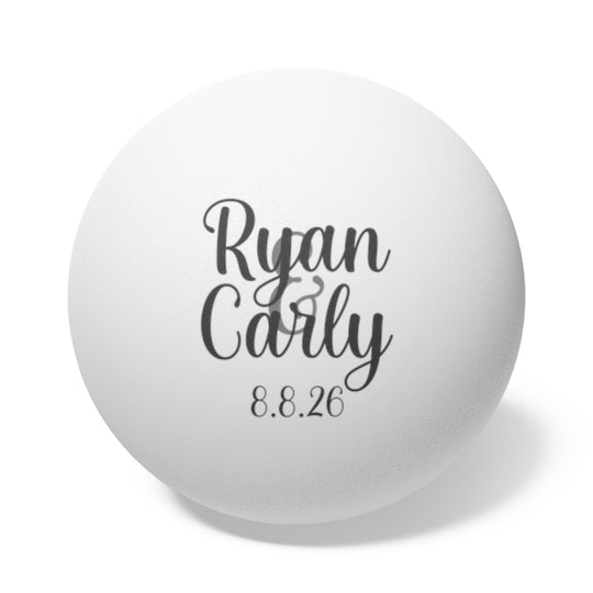 Wedding Favor Custom Beer Pong Balls | Personalized Ping Pong Balls Set of 6 with Bride and Groom Names and Date