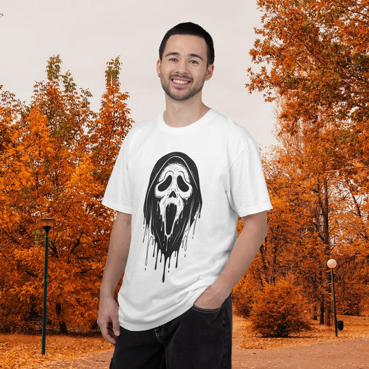 Scream Mask Face T-Shirt | Creepy Ghost Funny Spooky Halloween Season Shirt