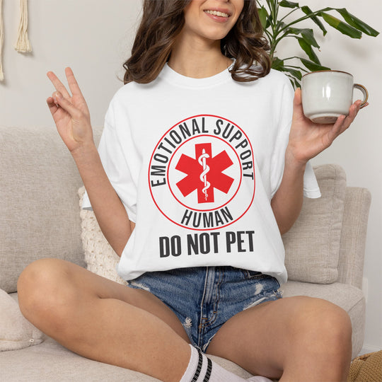 Emotional Support Human T-Shirt | Funny "Do Not Pet the Human" Shirt | Service Animal Humor