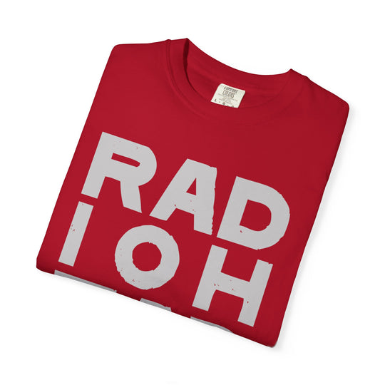 RADIOHEAD T-Shirt with Bold Stacked Letters Minimalist