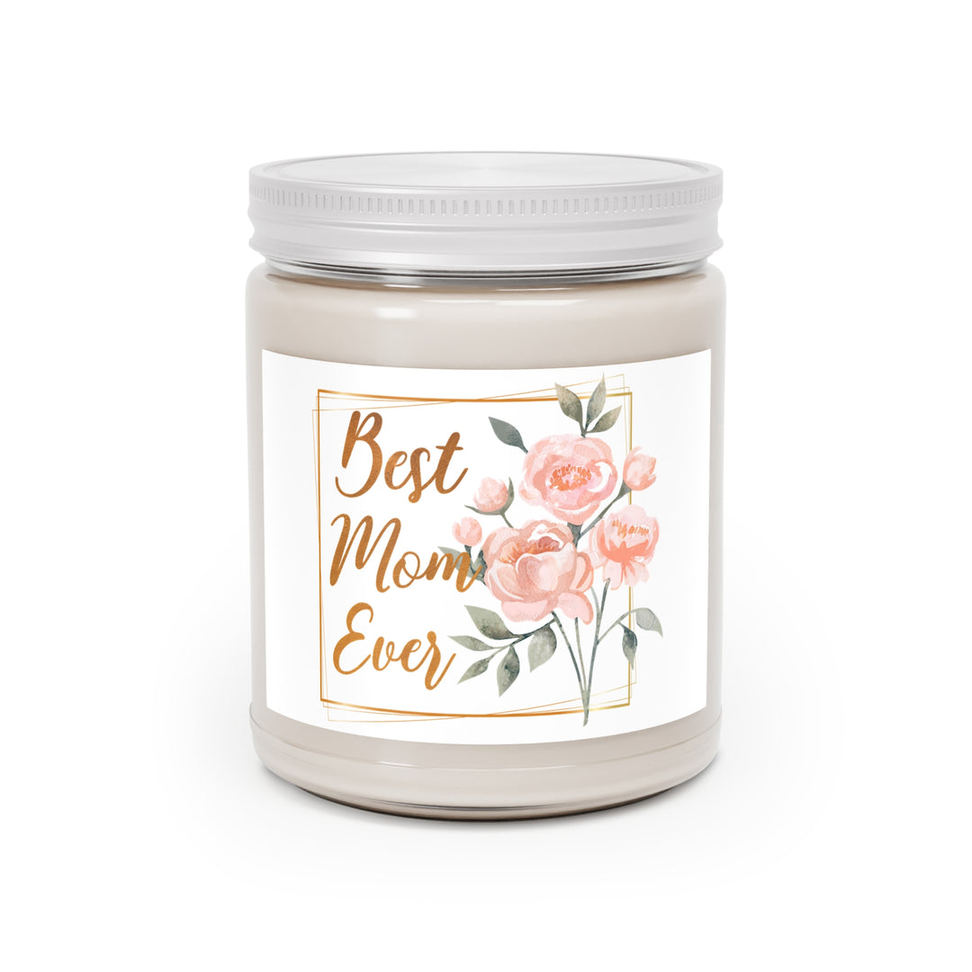 Best Mom Ever Floral Soy Candle 9oz | White Lid, Mother&