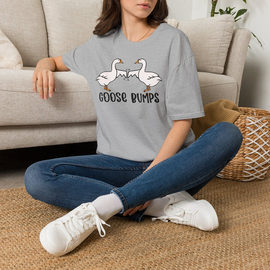 Goose Bumps Tee Shirt | Silly Goose Fist Bump Graphic T-Shirt