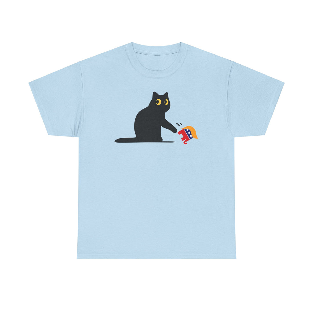 Kamala Harris 2024 Victory T-Shirt - Black Cat vs. GOP Elephant