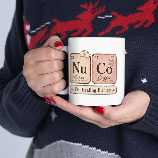 Nurse Coffee The Healing Elements Personalized Mug | Custom Name Ceramic Coffee Cup