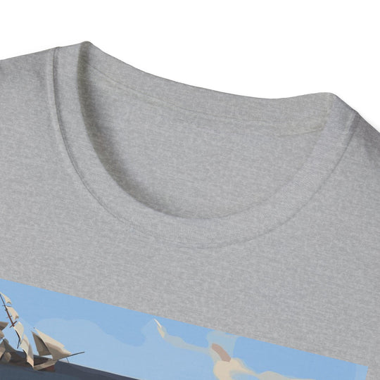 Cat vs. Shark T-Shirt - David & Goliath-Inspired Battle Graphic Tee for Animal Lovers