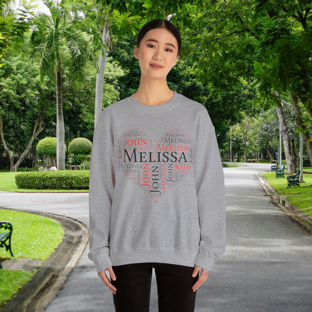 Heart Sweatshirt Personalized with Names