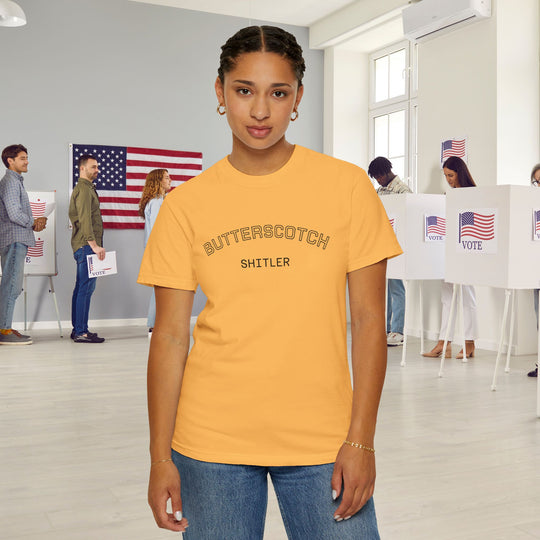 Butterscotch Shitler T-Shirt | Anti-Trump Anti-MAGA 2026 Election Blue Wave Tee Shirt