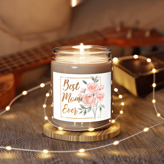 Best Mom Ever Floral Soy Candle 9oz | White Lid, Mother&