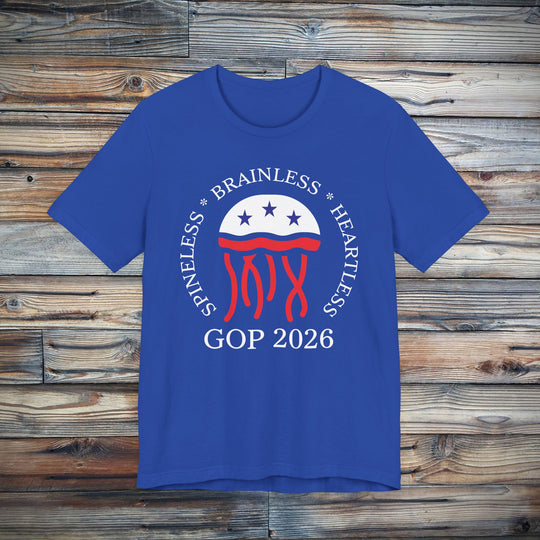 Jellyfish GOP Logo T-Shirt - Funny Anti-Trump Shirt | Satirical Anti-MAGA Graphic Tee for Political Humor