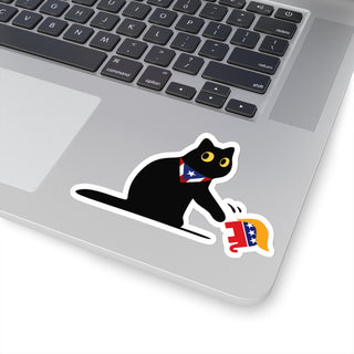 Kamala Harris 2024 Puerto Rican Black Cat Election Sticker