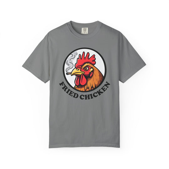 Fried Chicken T-Shirt | Funny Retro Logo Tee with a Rooster Smoking