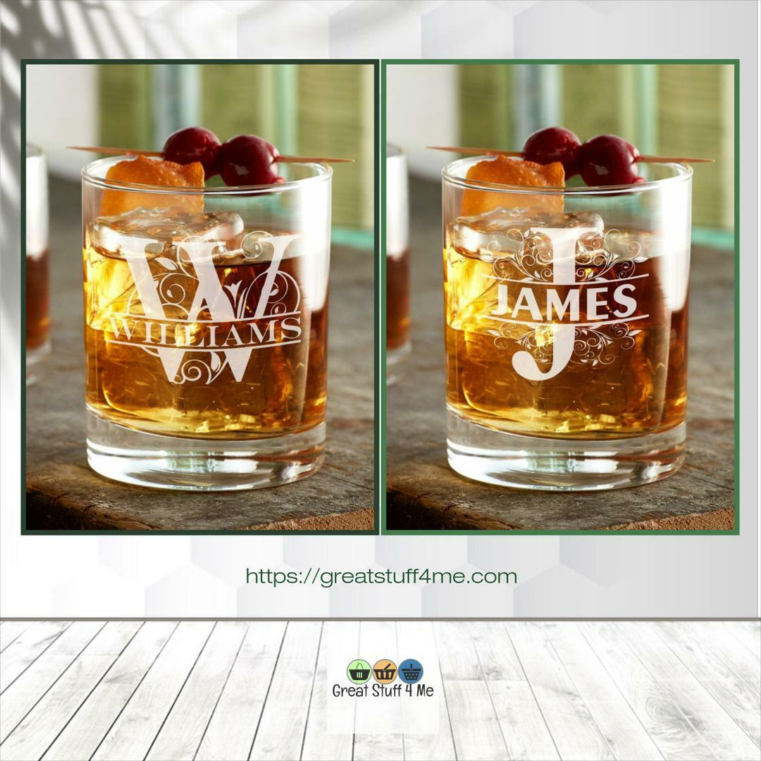 Custom Whiskey Glass - Personalized 12oz Rocks Glass by@Outfy