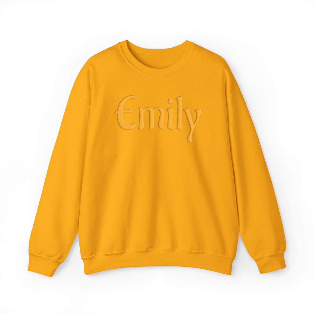 Personalized Name Crewneck Sweatshirt - Puff Print Design with Custom Name Gildan 18000 Sweatshirt for Women