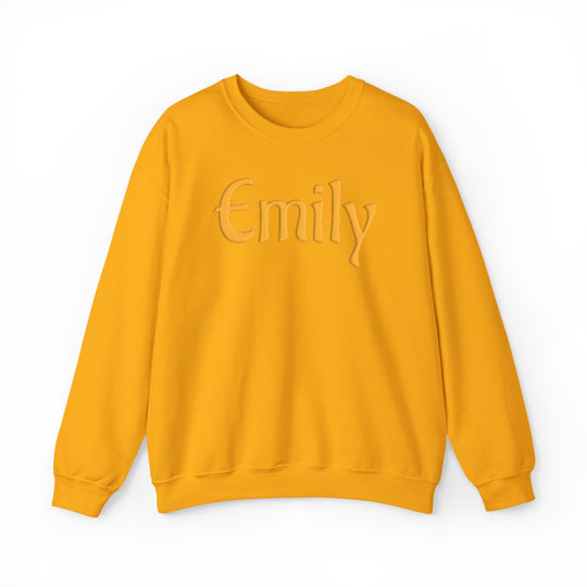 Personalized Name Crewneck Sweatshirt - Puff Print Design with Custom Name Gildan 18000 Sweatshirt for Women