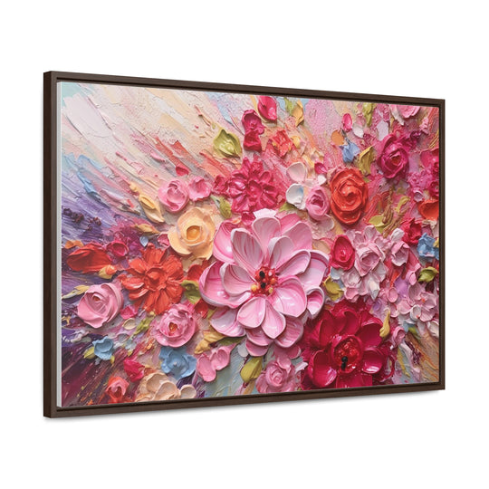 Floral Large 3D Abstract Oil Painting Framed
