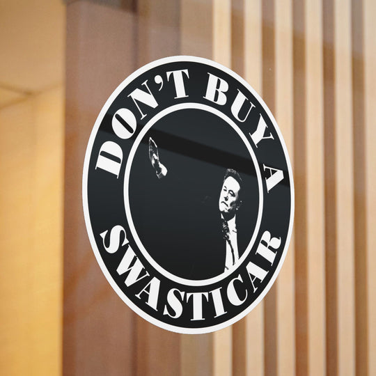 Don't Buy a Swasticar | Large Die-Cut Bumper & Laptop Sticker