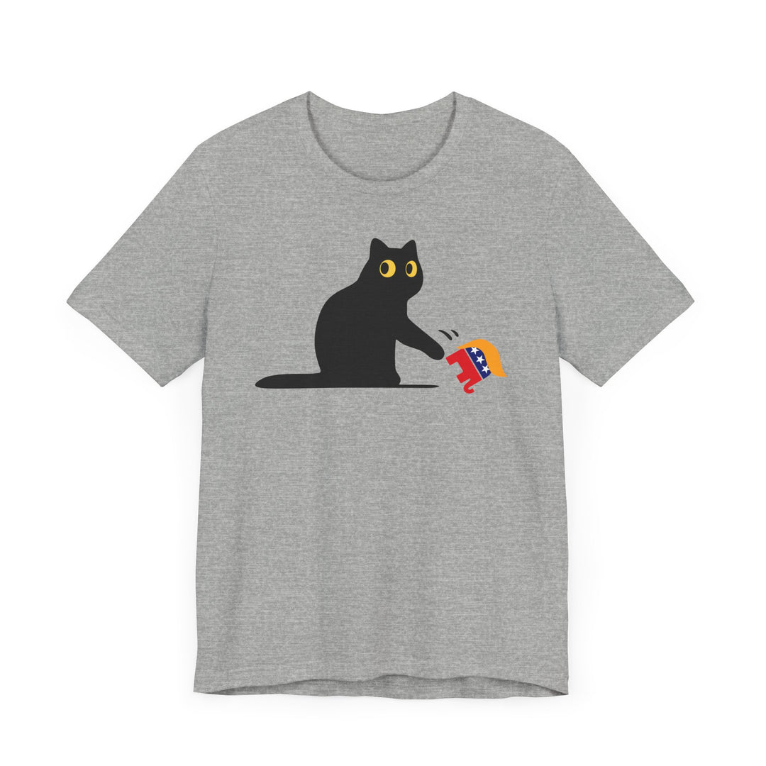 Black Cat T-Shirt - Anti-Trump GOP Elephant Knockdown