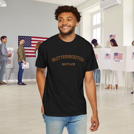 Butterscotch Shitler T-Shirt | Anti-Trump Anti-MAGA 2026 Election Blue Wave Tee Shirt