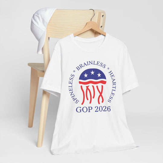 Jellyfish GOP Logo T-Shirt - Funny Anti-Trump Shirt | Satirical Anti-MAGA Graphic Tee for Political Humor
