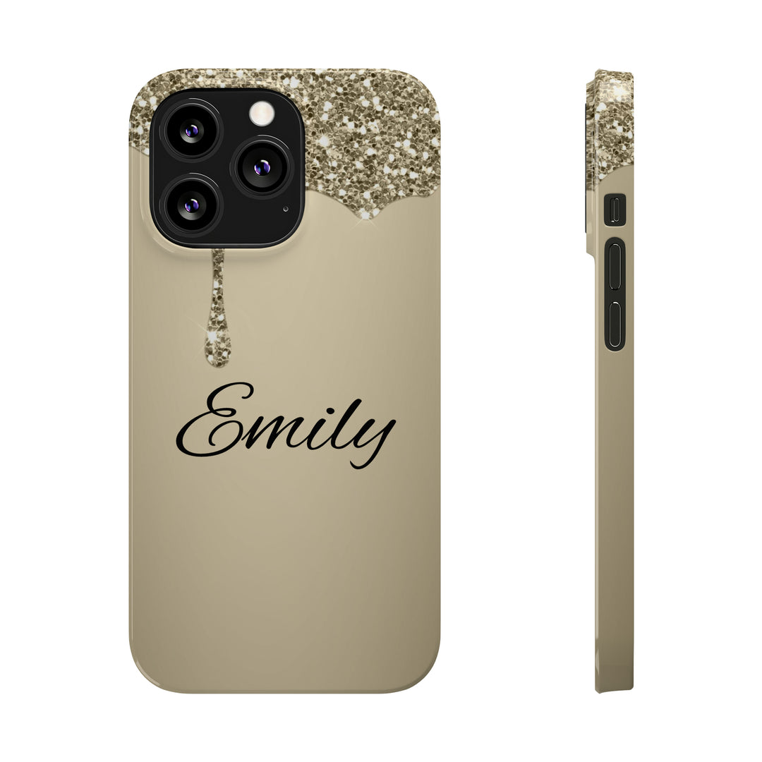 Personalized iPhone Case - Custom Glitter Slim Phone Cases with Name