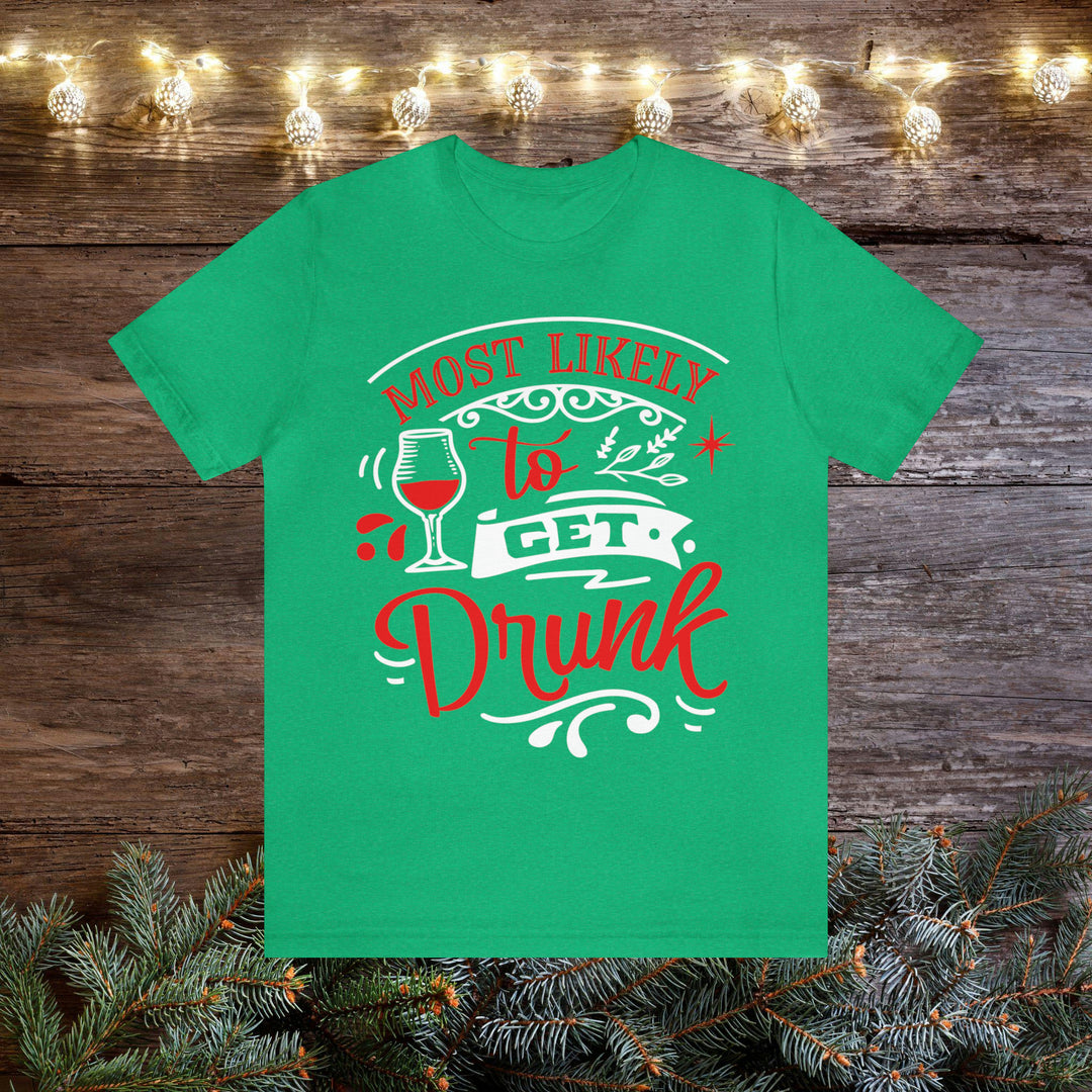 T-shirt familial de Noël - T-shirts de la saison des fêtes avec le design « le plus probable »
