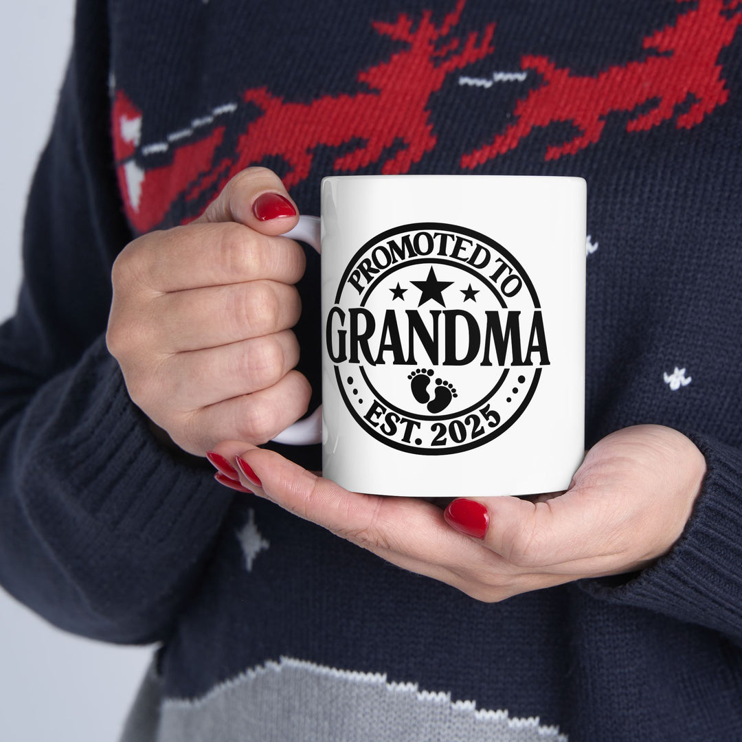 Grandparent Christmas Mug for Grandma - White