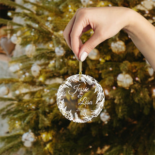 Personalized Glass Christmas Ornament