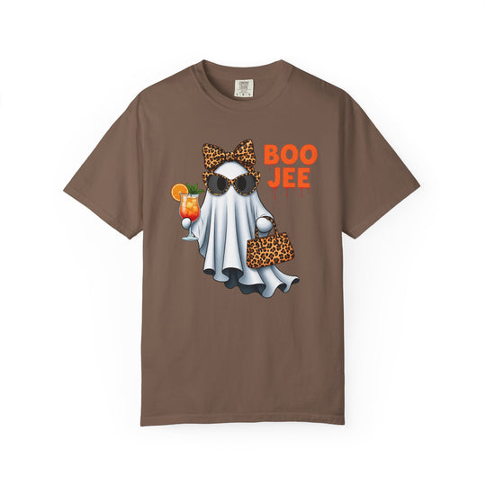Funny Fall Boo Jee T-Shirt | Fancy Ghost with Designer Bag and Cocktail | Unisex Comfort Colors® Tee