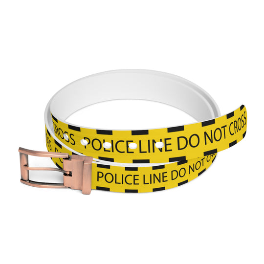 Caution Tape Belt - Yellow and Black Police Line Do Not Cross