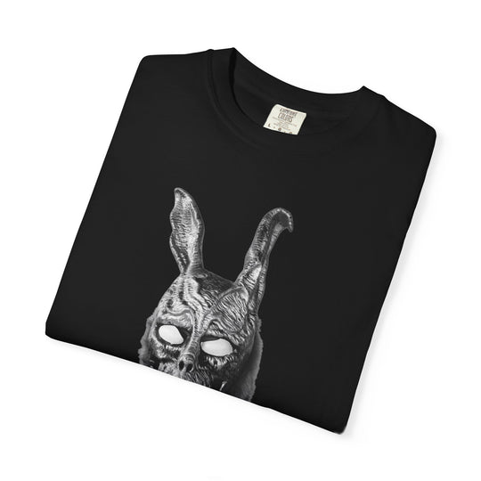 Mad World Donnie Darko Inspired Distorted Rabbit Skull T-Shirt | Dark Surreal Bunny Graphic