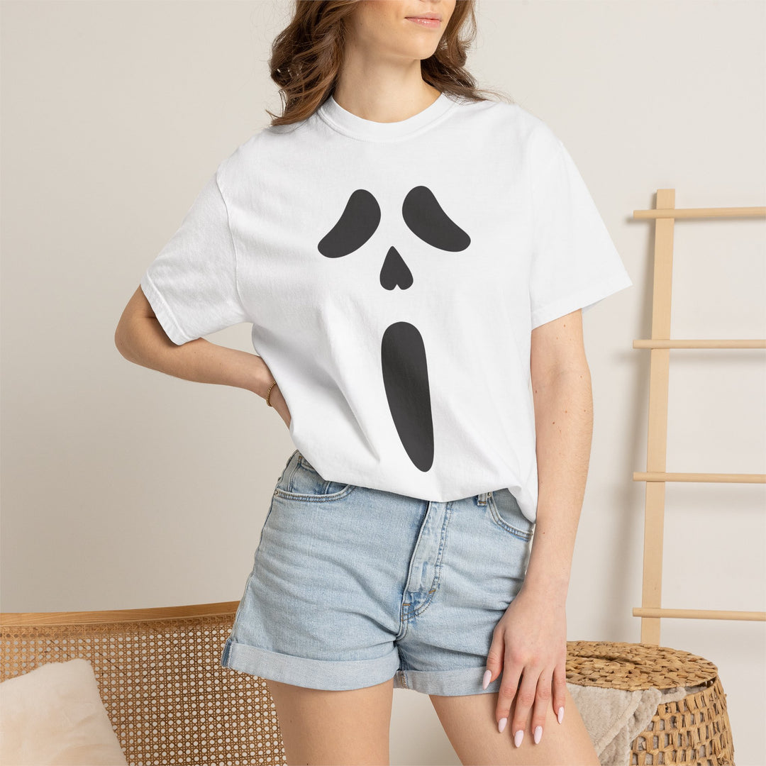 Scream Mask Face T-Shirt | Creepy Ghost Funny Spooky Halloween Season Shirt