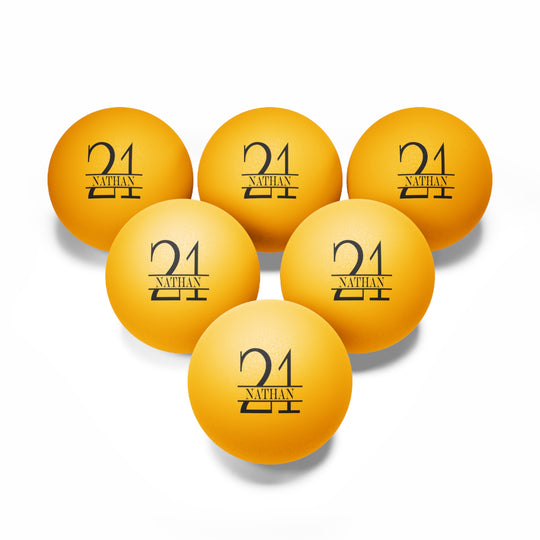 Custom Beer Pong Balls Birthday Present Personalized Ping Pong Balls Set of 6 Custom Ping-Pong Balls with Age and Name