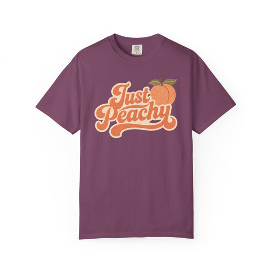 Just Peachy T-Shirt | Retro Graphic Tee | Vintage Summer Short Sleeve Shirt