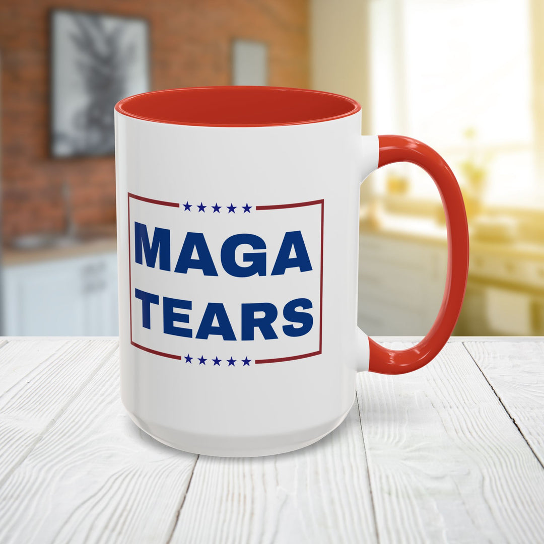 MAGA Tears Coffee Mug, Blue Wave Celebration Ceramic Mug