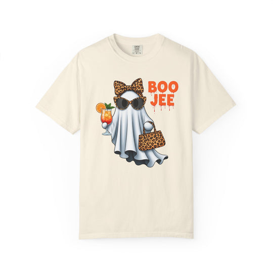 Funny Fall Boo Jee T-Shirt | Fancy Ghost with Designer Bag and Cocktail | Unisex Comfort Colors® Tee