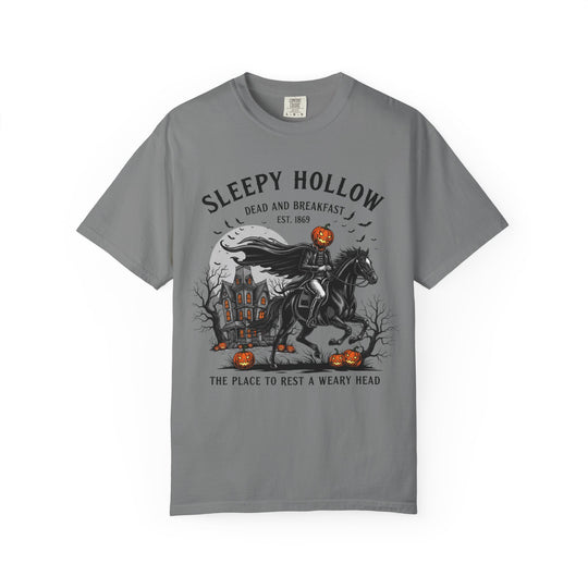 Sleepy Hollow Dead and Breakfast T-Shirt | Halloween Pumpkin Graphic Tee | Cute Autumn Thanksgiving Shirt