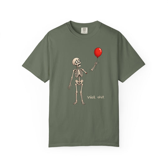 Funny Fall Skeleton and Balloon T-Shirt | Unisex Comfort Colors® Tee