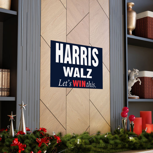 Harris Walz 2024 Campaign Poster - Matte Horizontal Election Print