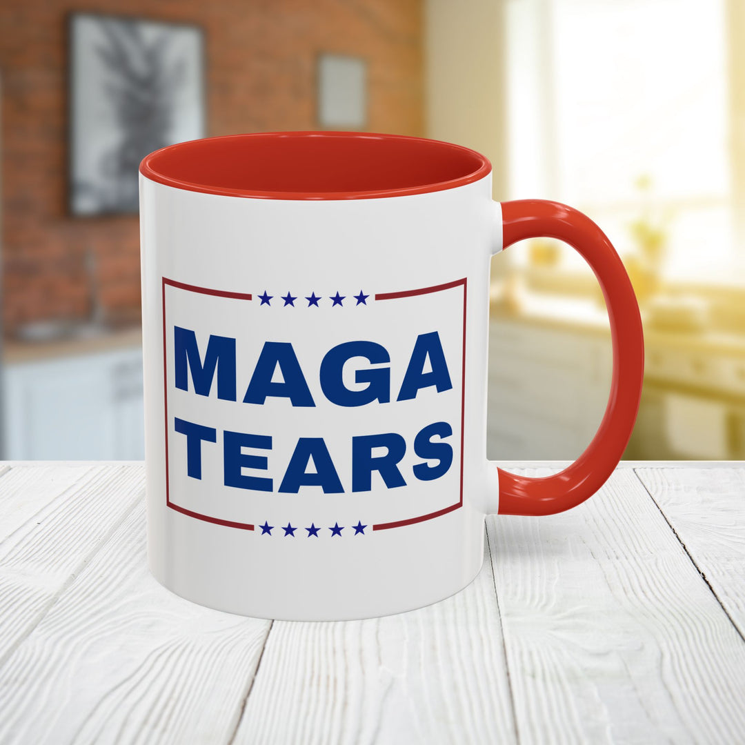 MAGA Tears Coffee Mug, Blue Wave Celebration Ceramic Mug